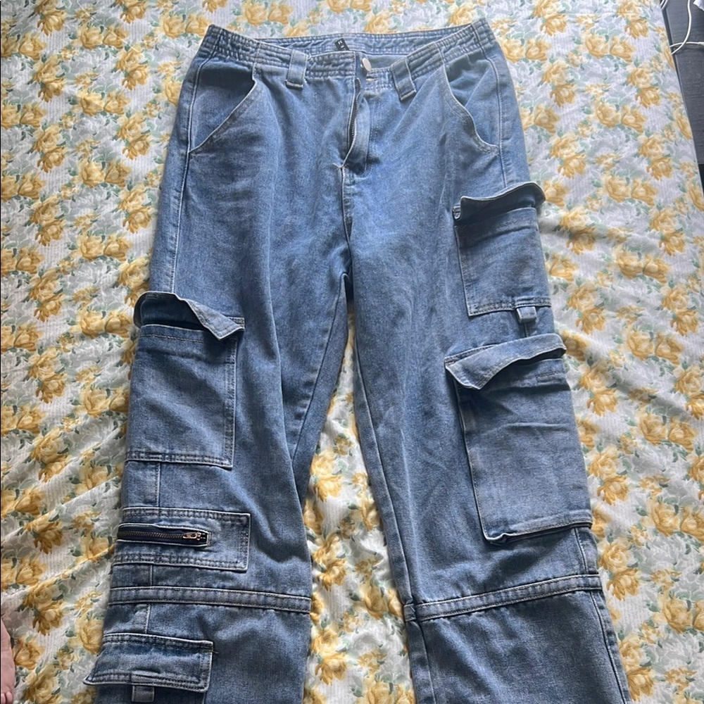 Stylish Blue Cargo Pants